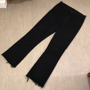 Mother black hustler ankle fray